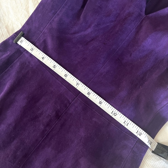 Ralph Lauren Black Label deep purple suede dress. Size 2. NWT. - Picture 7 of 9